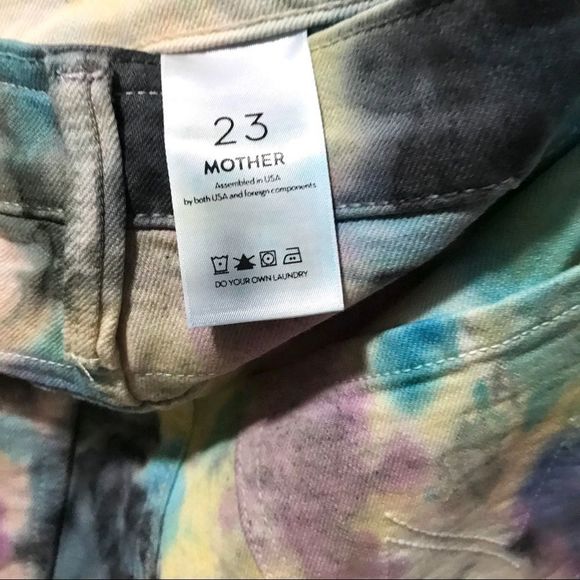NWT $238 MOTHER | The Tripper | Swirling Secrets Pastel Tie Dye Jeans | - Picture 14 of 16